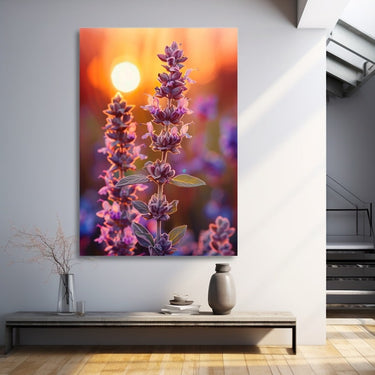 Purple and Yellow Flower Painting